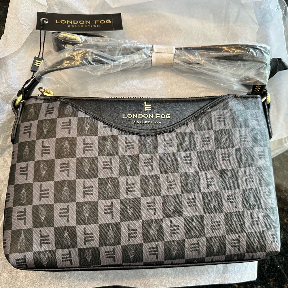 London Fog Addison Towers Signature Print Crossbody